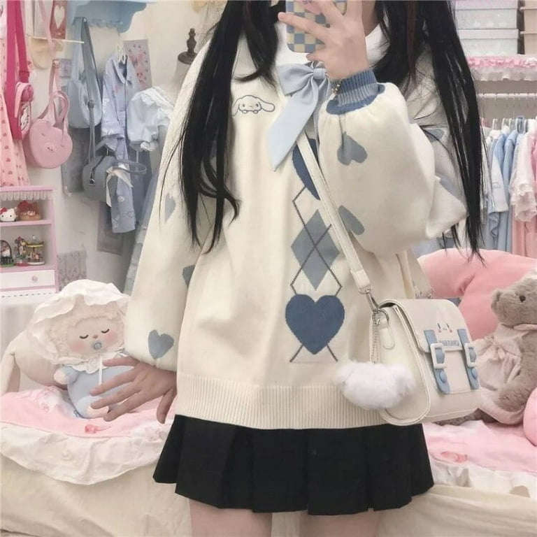Sanrio Cinnamoroll Sweater Womens Cartoon Kawaii My Melody