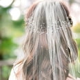 thumbnail image 5 of Bridal Short Veil Flower Girls Veils Dresses for Wedding Tiara Decorations Hair Headband Tindel Headwear Prop Double Layer Bride, 5 of 6
