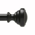 thumbnail image 1 of hometrends Noble 1" Drapery Rod Set 36-66" Matte Black, 1 of 3