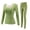 Green, variant on Thermal Sets for Women Plus Size Thermal Underwear for Women Cold Weather Set Womens Sleepwear Plus Size Brushed Long Underwear Set