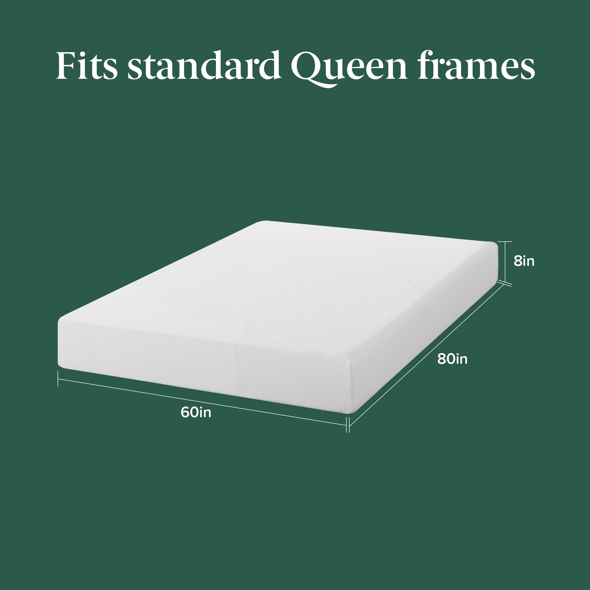 Zinus Spa Sensations 8" Queen Memory Foam Mattress in a Box with Green Tea Infusions and Pressure Relief