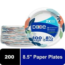 Dixie Everyday Disposable Paper Plates, 8.5", Multi-Color, 200 Count