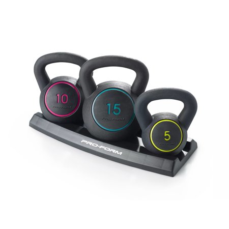Vinyl Kettlebell Kit ( 5  10  & 15 Lbs.)