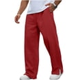 thumbnail image 3 of Casual Pants for Men Fashion Casual Solid Color Loose Winter Drawstring Pockets Pants Sweatpant Soft and Comfortable, 3 of 7
