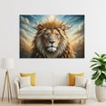 thumbnail image 4 of Christian Wall Art Lion of Judah Poster Bible Jesus Canvas Print Canvas Wall Art Prints Poster Gifts Photo Picture Painting Posters Room Decor Home Decorative 16x24inch(40x60cm), 4 of 6