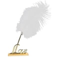 thumbnail image 3 of Vintage Feather Signing Pen Elegant Writing Pen with Holder for Wedding Guestbook Engagement Reception Desk Favor, 3 of 4