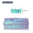 thumbnail image 2 of Unique Bargains 11 Yards 0.8 Inch Elastic Sequins Trim 2 Row Flat Sequin Strip Sequins Fabric Ribbon for Sewing Light Purple, 2 of 5