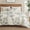 Beige & Green, variant on Blue Floral Duvet Cover Queen Size, 100% Cotton Bedding Set with Zipper Closure & Corner Ties, Soft Breathable Branches Botanical Floral Duvet Cover Set for All Seasons