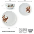 thumbnail image 3 of Studio Nova Woodland Wonders 12 Piece Porcelain Dinnerware Set White, 3 of 10