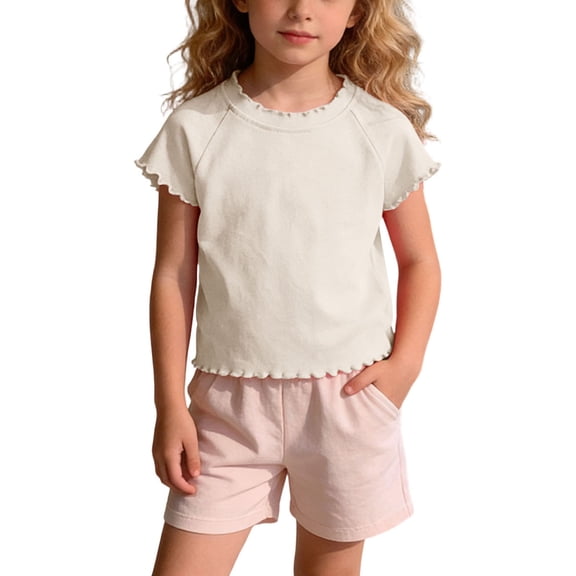 Piuwrlz 5 T Girls T Shirts Girl Shirts Tops Comfortable Kids T-Shirts White Size 5 Years