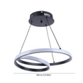 thumbnail image 2 of La lámpara LED enciende el brillo que cuelga la lámpara hueca del metal para la sala de estar, 2 of 9