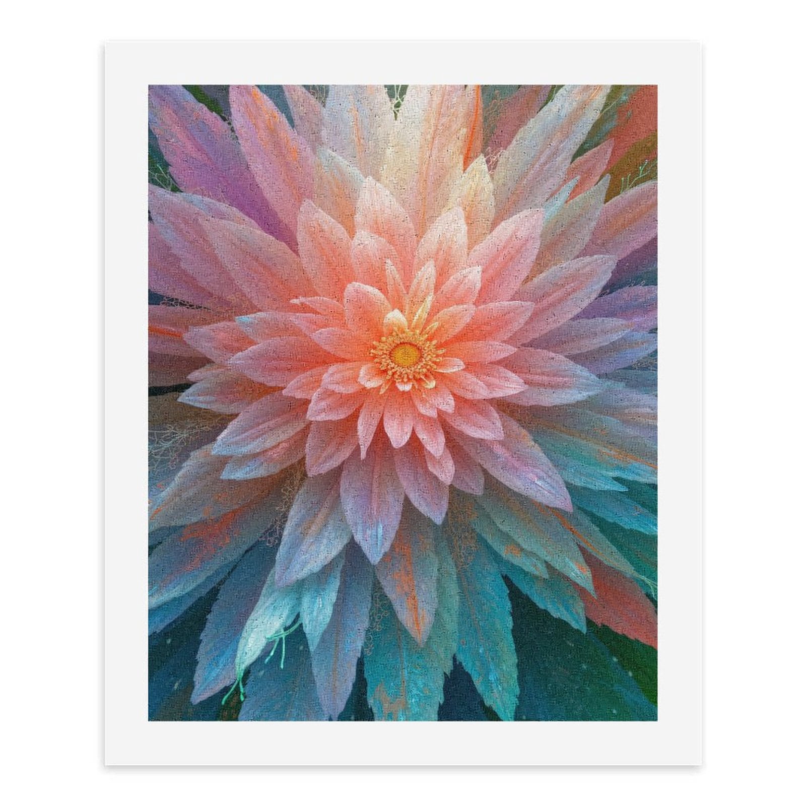 Paint By Numbers Kit for Adults Beginner - DIY Multicolor Radiant Floral Art Canvas Painting Kits for Adults, Frameless Paint By Number for Adults for Home Wall Decor 16x20 Inch