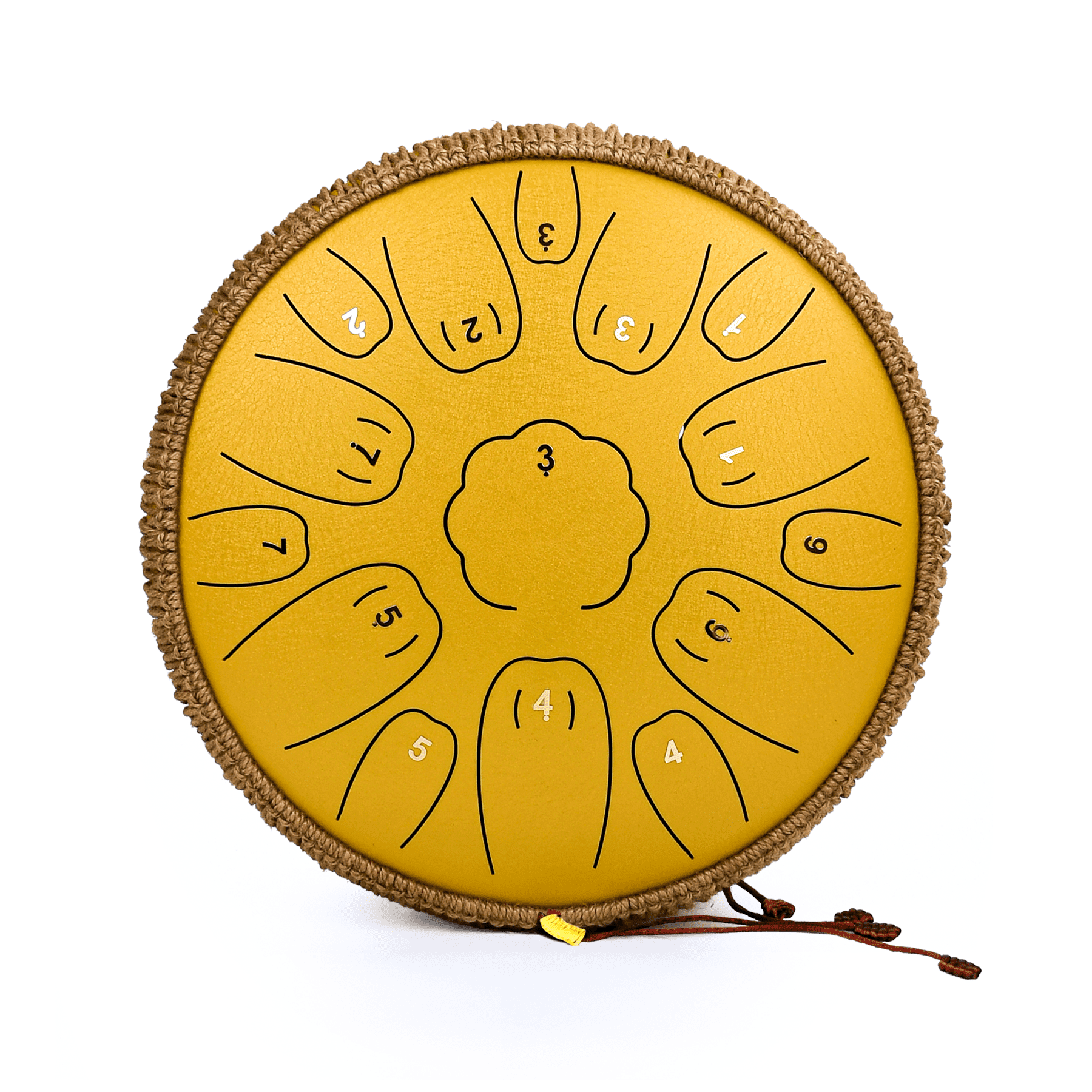 Tongue drum 13 Inch 15 Notes Tongue Drums, C Key Handpan Drum Instruments for Kids Adults, Steel Drum with MusicBook, Drum Mallets and Carry Bag (Gold)