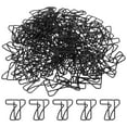 thumbnail image 1 of Unique Bargains Marque-Pages Clips en Papier Numéro 7 Enduits, Noir, 100 Unités, 1 of 6