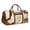 Brown & White, variant on Leather Duffel Bag for Men & Women, Genuine Weekender Travel Bag, Handmade Overnight Gym Bag with Shoulder Strap, Carry-On for Business & Outdoor Travel (WOMEN STYLO DUFFEL, camel brown, 16 Inch)