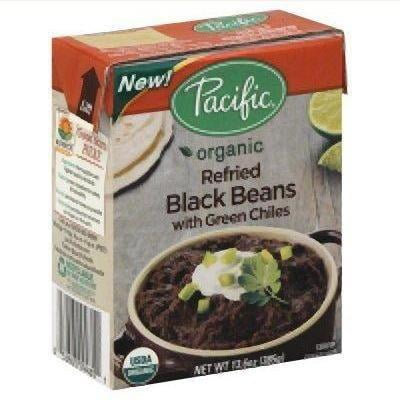 12 Pack : Pacific Natural Foods Organic Refried Black Beans With Green Chiles -- 13.6 Oz by