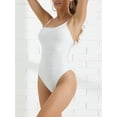 thumbnail image 2 of DARING DIVA Strappy Ribbed Monokini Adjustable Swimwear Bikini Suits M White, 2 of 6