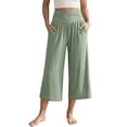 thumbnail image 3 of Breezora Casual Womens Linen Cotton Wide Leg High Waist Pants Relaxed Trousers for Daily Summer Wear, 3 of 6