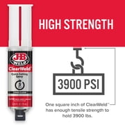 J-B Weld Clearweld Syringe Epoxy Adhesive Clear 25 ml