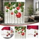 thumbnail image 1 of Cortina de ducha de Navidad 90x180 pulgadas - Decoración de baño navideño con impresión digital - Tela de poliéster con rellenos metálicos - Secado rápido y cuidado sencillo, 1 of 6