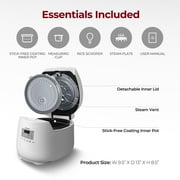 CUCKOO Micom Rice Cooker 6 Cup Uncooked / 12 Cup Cooked, Korean Fuzzy Logic Rice Cooker with Steam Tray, Versatile Food Steamer & Warmer with Non-Stick Inner Pot, Rice Maker, White (CR-0641F)