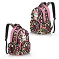 thumbnail image 2 of Whosucclay Floral Bunny 17 Inch Daypack for Girls Boys, Lightweight Adjustable Straps Casual Kids Bookbag for Elementary School High School Kindergarten, 2 of 8