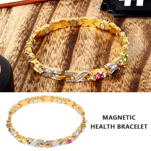 Willstar Ladies Bracelet Gold Colorful Crystal Natural Pain