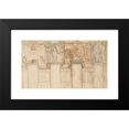 thumbnail image 2 of Giovanni de' Vecchi 18x12 Black Modern Framed Museum Art Print Titled - Design for a Wall Decoration; Representations of the Ascension and of the Conversion of the Ethiopian Eunuch (ca. 1600, 2 of 5