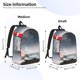 thumbnail image 2 of Disketp 3d Lighthouse in the Surf print Canvas Backpack Lightweight Travel Daypack Student Rucksack Laptop Backpack-Medium, 2 of 5