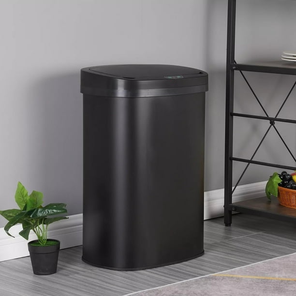 YRLLENSDAN 13 Gallon Kitchen Trash Can with Lid Auto Open, TouchFree & Motion Sensor Trash Bin