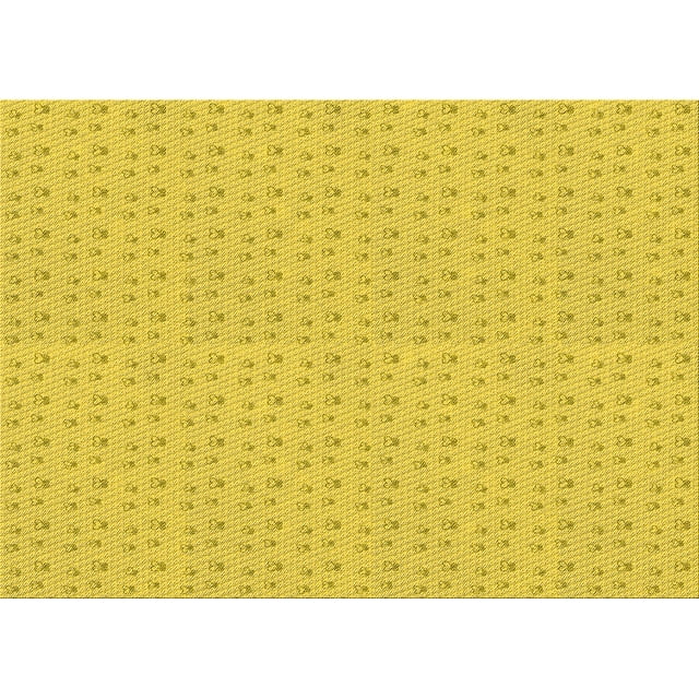 Ahgly Company Tapis Rectangulaire d'Intérieur Lavable en Machine Jaune Transitionnel, 6 Pieds x 9 Pieds