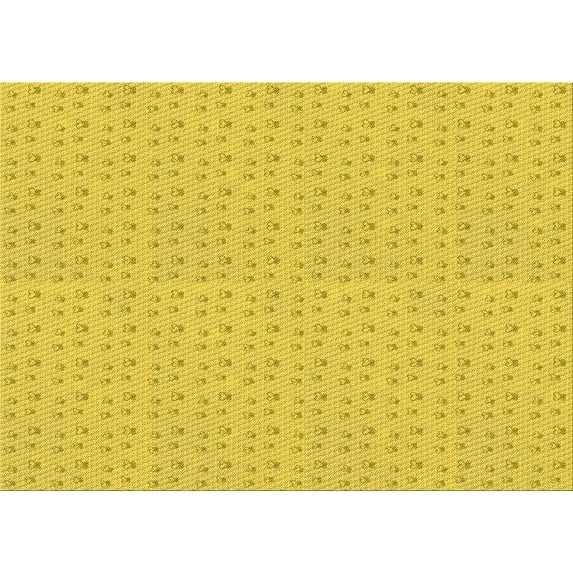 Ahgly Company Indoor Rectangle Patterned Bee Yellow Area Rugs, 2' x 3'