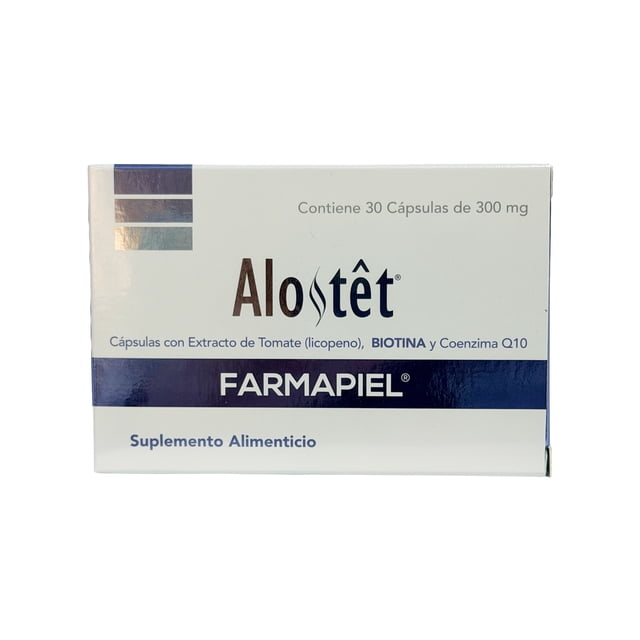 Suplemento Alimenticio Alostet Caja con 30 capsulas de 300mg