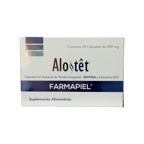 Suplemento Alimenticio Alostet Caja con 30 capsulas de 300mg