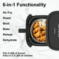 thumbnail image 5 of Bluebow 6QT Air Fryer, 8-in-1 Electric Hot Oven with Digital LED Touchscreen, Visible Window, 1500W, New, Black, 5 of 8