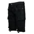 thumbnail image 4 of X RAY Men's Cargo Denim Shorts Slim Look Casual Moto Frayed Hem Stretch Knee Length Jean Shorts for Men, 4 of 6