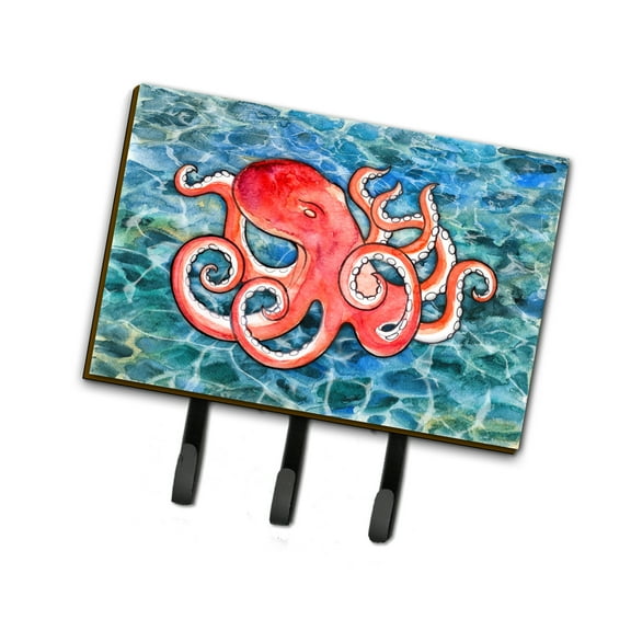 Carolines Treasures BB5357TH68 Octopus Leash or Key Holder Triple Hook multicolor