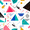 Green Retro Triangles, variant on Yayeee Runner Rug for Bedroom 2'x6' Machine Washable Hallway Non Slip Mat, Blue Retro Triangles