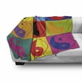 thumbnail image 3 of Ying Yang Soft Flannel Fleece Throw Blanket, Pop Art Design Yin Yang Signs Hippie Style Eastern Peace and Balance Theme, Cozy Plush for Indoor and Outdoor Use, 50" x 60", Multicolor, by Ambesonne, 3 of 6