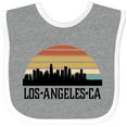 thumbnail image 3 of Inktastic Los Angeles California Skyline Retro Boys or Girls Baby Bib, 3 of 4