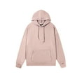 thumbnail image 2 of DUMUIELD Big and Tall Mens Hoodies Pullover Long Sleeve Casual Fleece Sweatshirts Winter Solid Color Hooded Tops with Kangaroo Pocket Rose Gold,S, 2 of 4