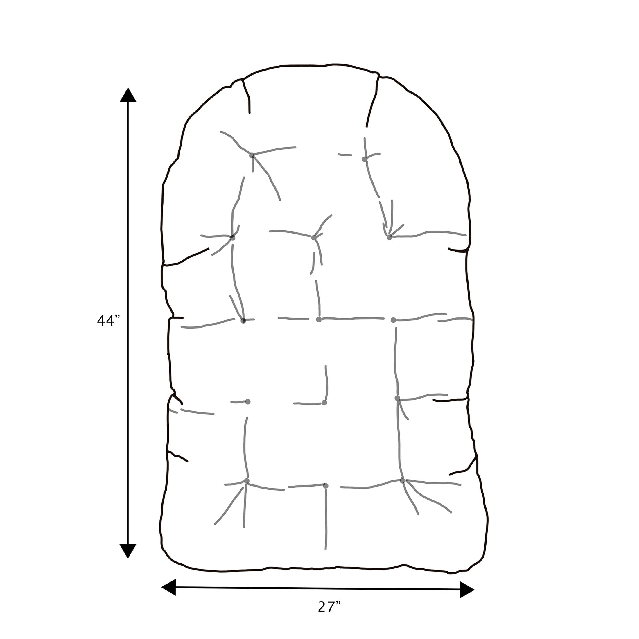 Sorra Home Indoor Lavender Egg Chair Cushion 44 in x 27 in x 4 in