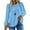 Light blue, variant on UVN Fall Shirts for Women Long Sleeve Blouses Ladies Crewneck Lace Crochet Tops Dressy Chiffon Blouses