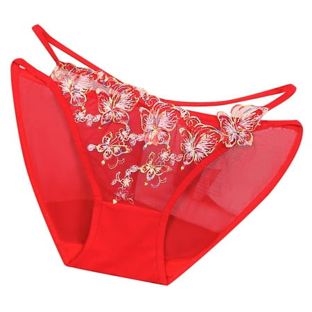 

Honeeladyy Clearance under 10$ Women Cutut Lace Underwear Briefs Panties Floral Sexy Hollow Out Lingerie Underpants