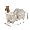 thumbnail image 2 of Gnmfd Kitchen Drying Rack with Drainboard, Expandable Countertop Dish Drainer with Utensil Holder, Fast Drainage System for Plates Bowls Cups, Kitchen Organizer and Storage for Small Spaces, 2 of 6