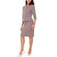 thumbnail image 4 of Conjunto de traje de tweed de 2 piezas para mujer INSPIRE CHIC, chaqueta de botones de manga 3/4 y falda lápiz roja, talla S, 4 of 6