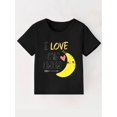 thumbnail image 1 of Youngsters' 'I Love My Nana' Banana Print T-Shirt - Cute Casual Short Sleeve Tee for Boys & Girls, Round Neck, Machine Washable, Polyester Blend, 1 of 6