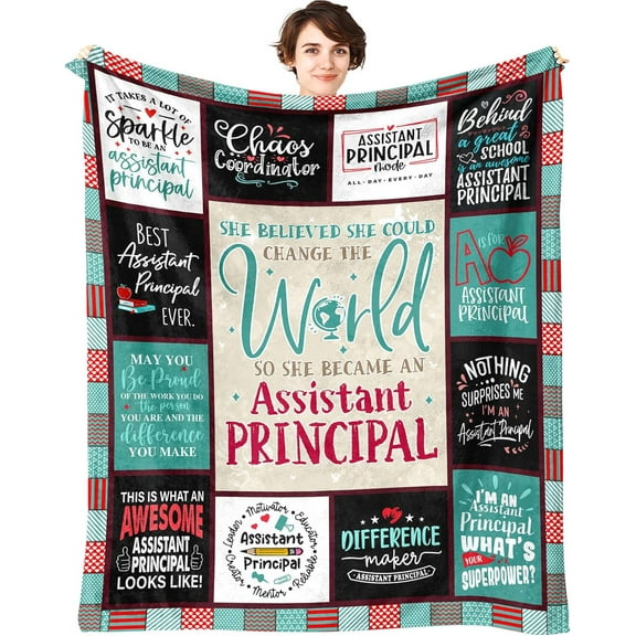 Principal Gifts for Women - Principal Appreciation Gifts - Best Principal Gifts - Gifts for Principal Appreciation - Principal Retirement Gift for Women - School Principals Day Gift Blanket 60" X 50"
