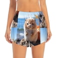 thumbnail image 2 of Balery Cute Guinea Pig Sea Pattern Women's Running Shorts with Liner 2 Pockets Elastic Workout Athletic Gym Yoga Shorts-Large, 2 of 7