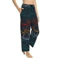 thumbnail image 2 of JUNZAN Cartoon Sharks Women's Pajama Pants Drawstring Comfy Sleep Bottoms with Pockets, 2 of 7